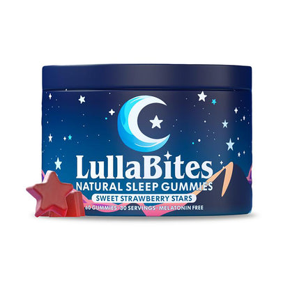 VitaRise LullaBites™ Gomitas Naturales para Dormir Dulces Estrellas de Fresa · 30 Porciones · Sin Melatonina