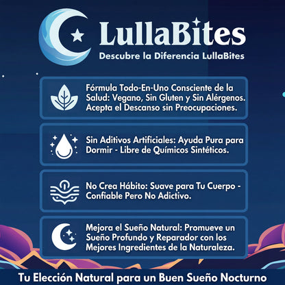 VitaRise LullaBites™ Gomitas Naturales para Dormir Dulces Estrellas de Fresa · 30 Porciones · Sin Melatonina