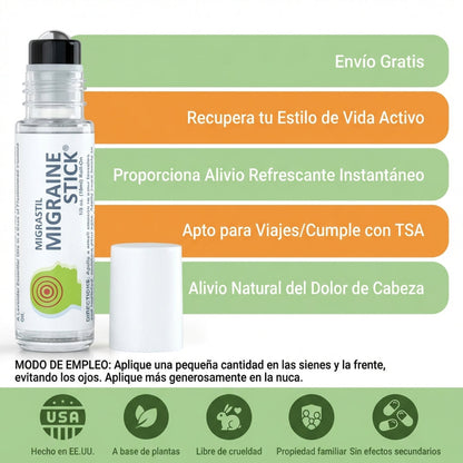 Vitarise Migrastil Stick — Roll-On de Aromaterapia para el Alivio