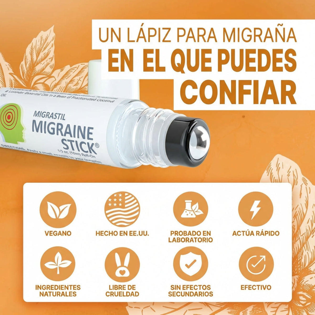 Vitarise Migrastil Stick — Roll-On de Aromaterapia para el Alivio