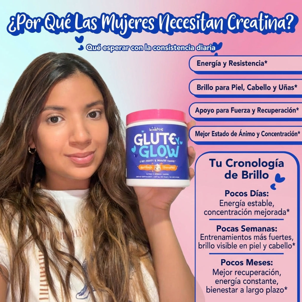 Vitarise GluteyGlow es un elixir diario 2 en 1 de belleza y bienestar